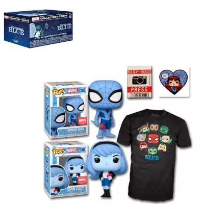 Funko POP Collector CORPS BOX Spiderman Blue Talla M